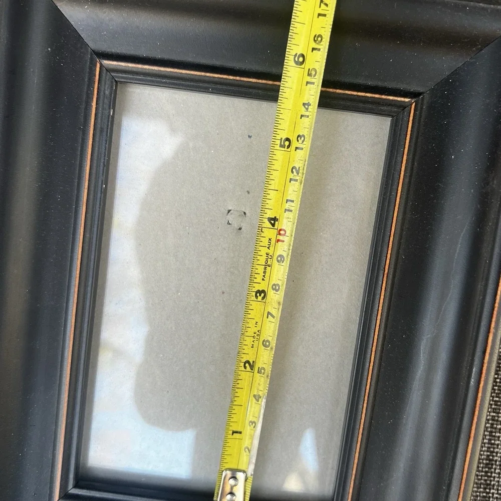 Hobby Lobby Black Distressed 4x6 Photo Frame Wide‎ Molded Beveled Edge MDF